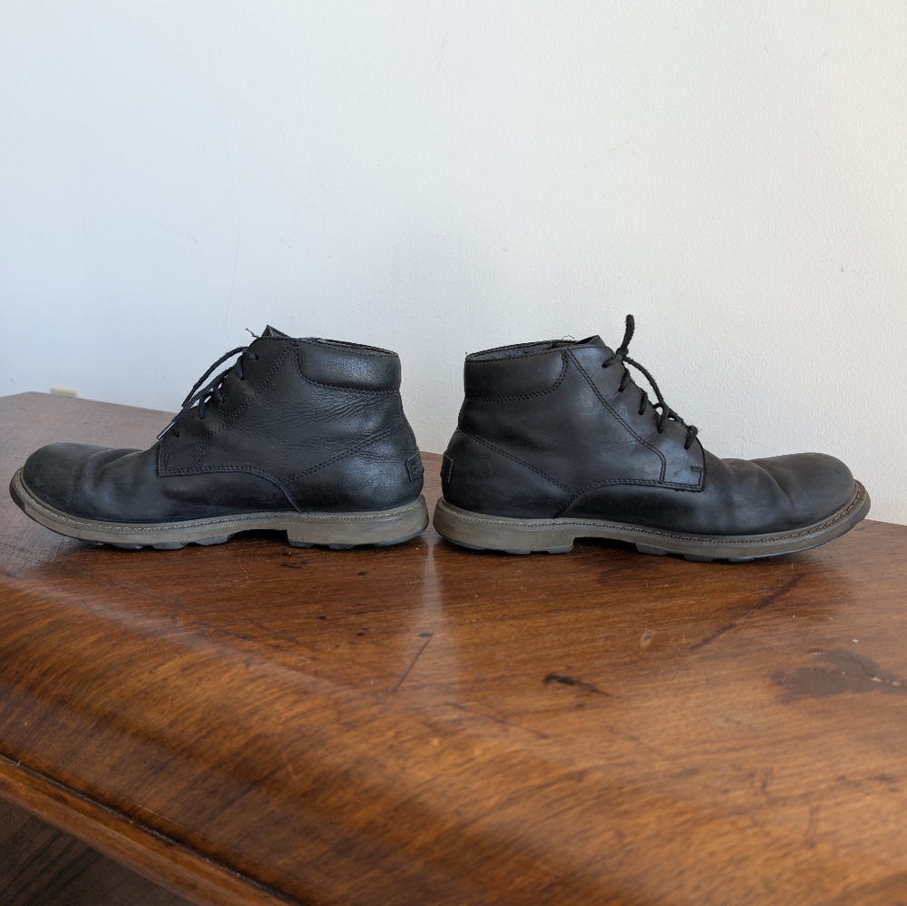Sorel Men's 9‎ Black Leather Lace Up Fall Ankle Boots - Picture 5 of 8